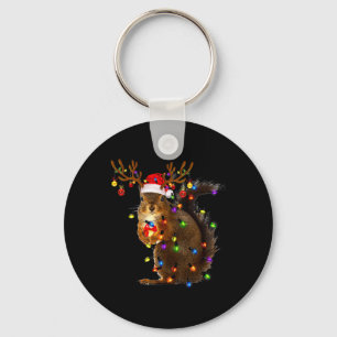 Fun Eichhörnchen Weihnachtsbaum Lichter Rentier Sa Schlüsselanhänger