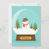 FUN! Einladung von Snowman - Personalisiert - Name (Vorderseite)