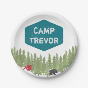 Fun Einzigartiger Personalisierter Campingname Geb Pappteller