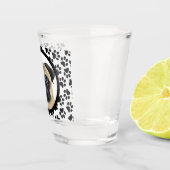 Fun Einzigartiges Kleine Geschenk Dog Pup Foto Paw Schnapsglas (Rechts)