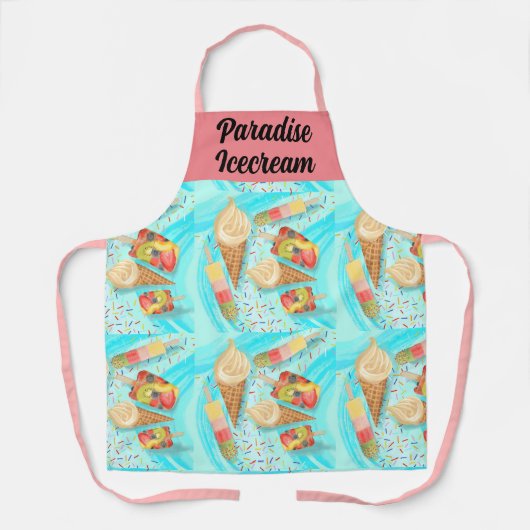 Fun Eis & Popsicle thematische Schürze (Vorderseite)
