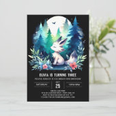 Fun Elegant Wolf Birthday Einladung (Stehend Vorderseite)