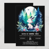 Fun Elegant Wolf Birthday Einladung (Vorne/Hinten)