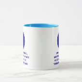 Fun Elegante Good Vibes Blue Evil Eye Herz Muster Tasse (Zentrum)