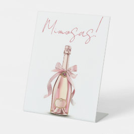 Fun elegante Hochzeitsfeier mimosbar Zahlen Podest Sockelschild