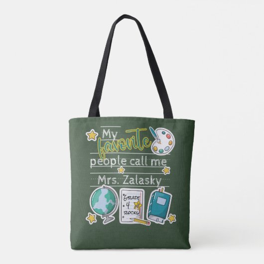 Fun Elementary Teacher Geschenkklasse Tasche (Rückseite)