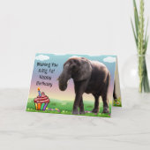 Fun Elephant Geburtstagskarte Karte (Vorderseite)