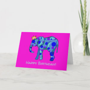 Fun Elephant Geburtstagskarte Karte