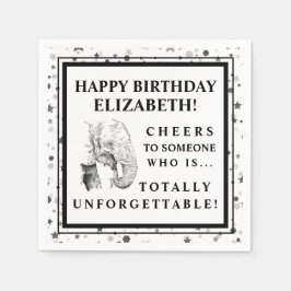 Fun Elephant Geburtstagsparty Napkins Serviette
