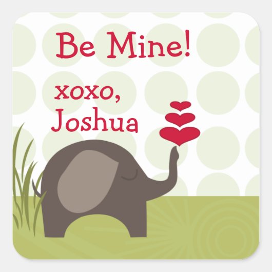 Fun Elephant Liebe Sticker (Vorderseite)