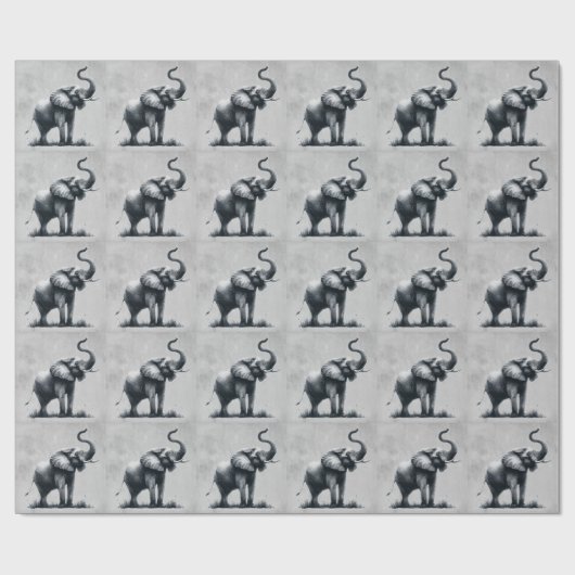 Fun Elephant Zitat Tierkunst Geschenkpapier (Flach)