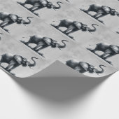 Fun Elephant Zitat Tierkunst Geschenkpapier (Ecke)