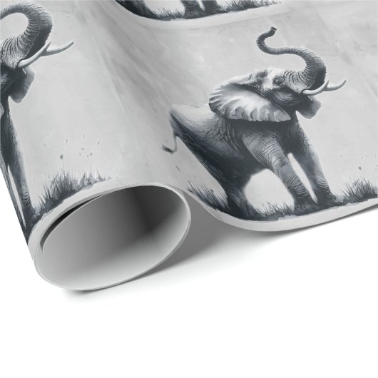 Fun Elephant Zitat Tierkunst Geschenkpapier (Rolleneckpunkt)