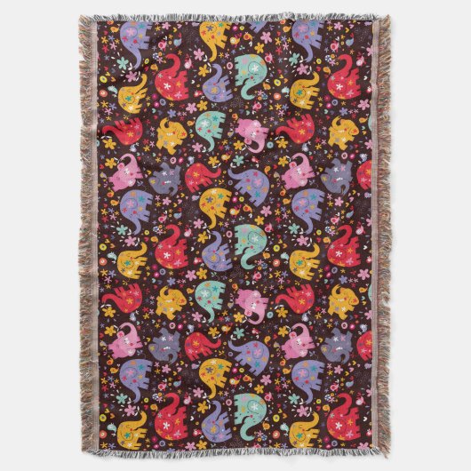 Fun Elephants werfen Blanket Decke (Vorderseite Vertikal)