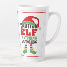 Fun ELF WATCHEN Weihnachten Latte Tasse