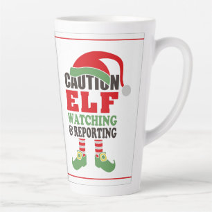 Fun ELF WATCHEN Weihnachten Latte Tasse