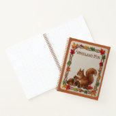 Fun Embroidered Squirrel & Acorns Fall Foliage Notizblock (Innenseite)