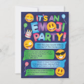 Fun Emoji Party Einladung (Vorderseite)