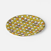 Fun Emoji Pattern Emotion Faces Pappteller (Schrägansicht)