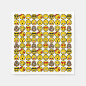 Fun Emoji Pattern Emotion Faces Serviette (Vorderseite)
