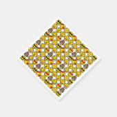 Fun Emoji Pattern Emotion Faces Serviette (Ecke)