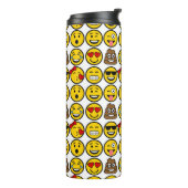 Fun Emoji Pattern Emotion Faces Thermosbecher (Nach links gedreht)