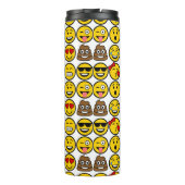 Fun Emoji Pattern Emotion Faces Thermosbecher (Rückseite)