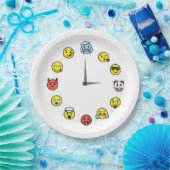 Fun Emoji Uhrenfaser Papierplatte Pappteller (Party)