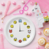 Fun Emoji Uhrenfaser Papierplatte Pappteller (Party)