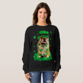 Fun English Bulldog Dog St Patrick S Day Irish Sha Sweatshirt (Vorne ganz)