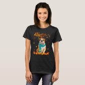 Fun English Bulldog Thanksgiving Autumn Dog 5 T-Shirt (Vorne ganz)