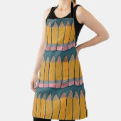 Fun Epic Illustriert Yellow Pencil Pattern Schürze (InSitu)