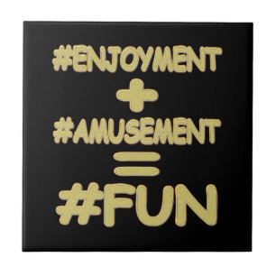 "FUN EQUATION" Niedliches Ausdrucksdesign. Jetzt k Fliese
