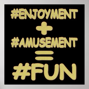 "FUN EQUATION" Niedliches Ausdrucksdesign. Jetzt k Poster