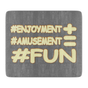 "FUN EQUATION" Niedliches Ausdrucksdesign. Jetzt k Schneidebrett