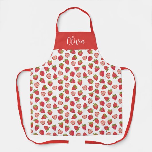 Fun Erdbeere Muster Schürze (Vorderseite)