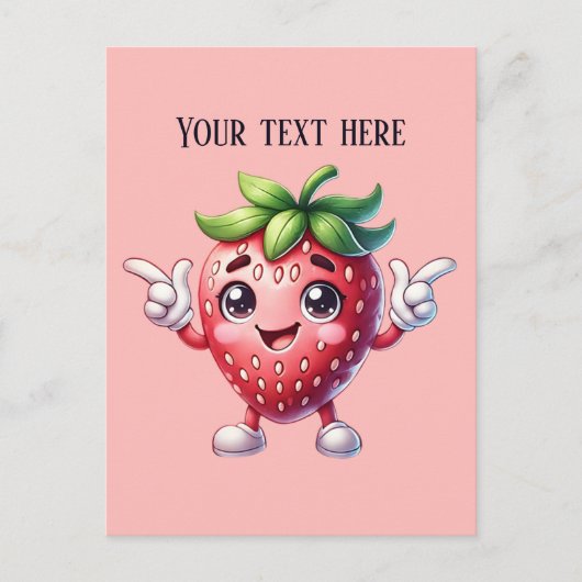 Fun Erdbeeren Frucht hinzufügen Postkarte (Vorderseite)
