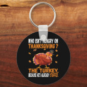 Fun Erntedank Food Joke Dabbing Türkei Schlüsselanhänger (Vorderseite)