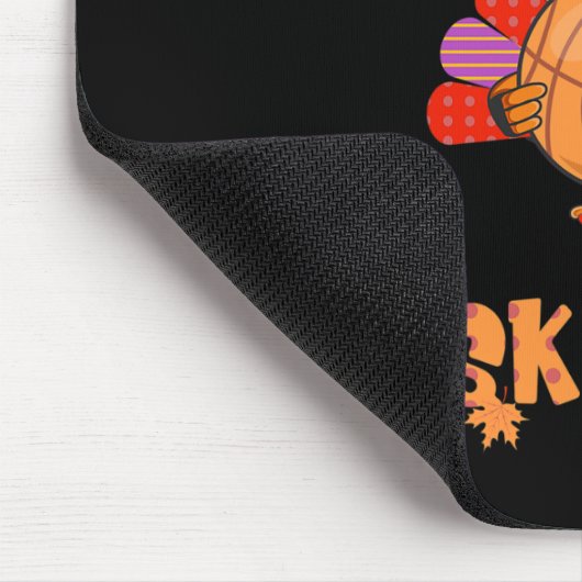 Fun Erntedank Türkei spielt Basketball T-Shirt Män Mousepad (Ecke)