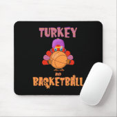 Fun Erntedank Türkei spielt Basketball T-Shirt Män Mousepad (Mit Mouse)
