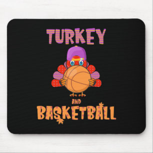 Fun Erntedank Türkei spielt Basketball T-Shirt Män Mousepad