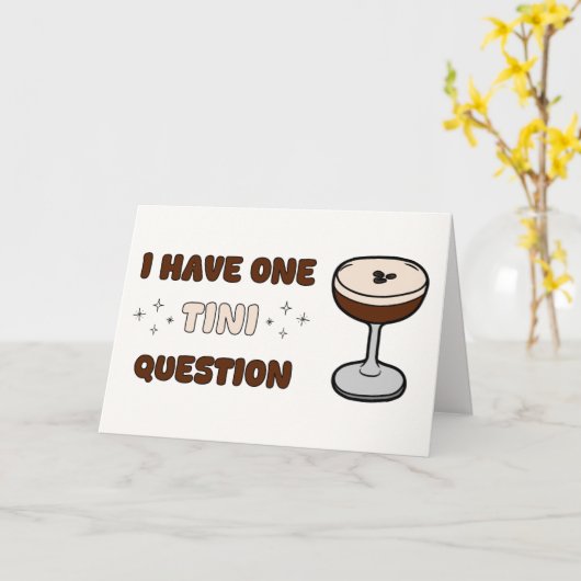 Fun Espresso Martini Niedlich Einzigartig Funny Br Karte (Gelbe Blume)