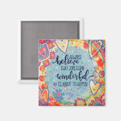 Fun etwas Wunderbares Floral Inspirivity Magnet (Vorderseite/Rückseite)