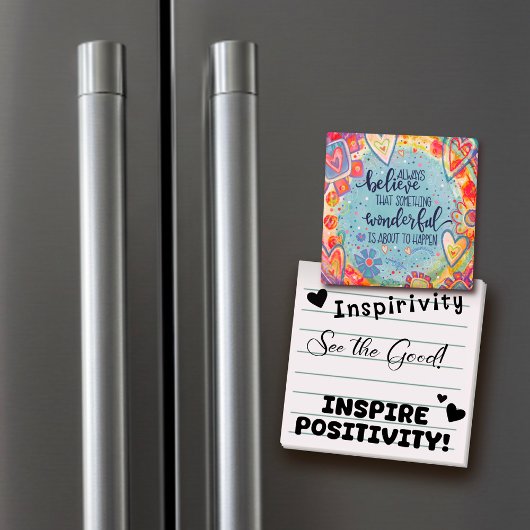 Fun etwas Wunderbares Floral Inspirivity Magnet