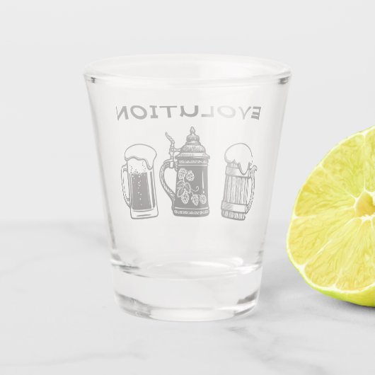 Fun Evolution Shot Brille! Schnapsglas (Rückseite)