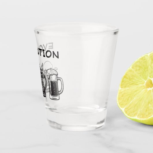 Fun Evolution Shot Brille! Schnapsglas (Rechts)