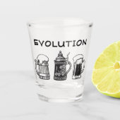 Fun Evolution Shot Brille! Schnapsglas (Vorderseite)