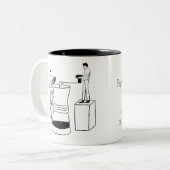 FUN Expres BLACK & WHITE freehand drawing original Zweifarbige Tasse (Vorderseite Links)