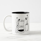 FUN Expres BLACK & WHITE freehand drawing original Zweifarbige Tasse (Links)