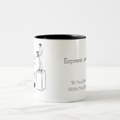 FUN Expres BLACK & WHITE freehand drawing original Zweifarbige Tasse (Mittel)